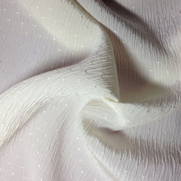 100% Silk Crinkle Georgette Jacquard, 15mm/140cm