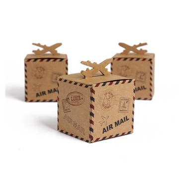 Rustic Airmail Inspiried Vintage Shabby Chic Wedding Favour Boxes Craft Boxes