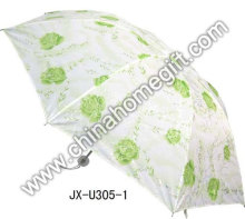 Green Flower Pattern Umbrella