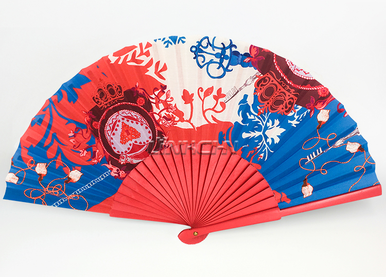 promotional spanish folding wood hand fan for gift