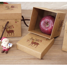 Χριστουγεννιάτικο κουτί δώρου συσκευασίας μήλου με λαβή σχοινιού