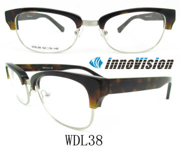 New Designer Half-rim Eyewear Acetate Optical Frame