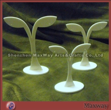 Lucite/Plexiglass Leaf Style  Earring  Display Rack