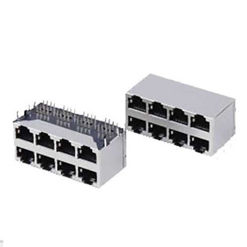 Prise RJ45 2x4P blindée sans EMI avant 4.57