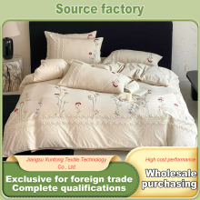 Floral Embroidered Bedding Set with Elegant Design