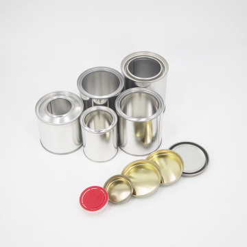 Round metal industrial paint glue packing tin cans