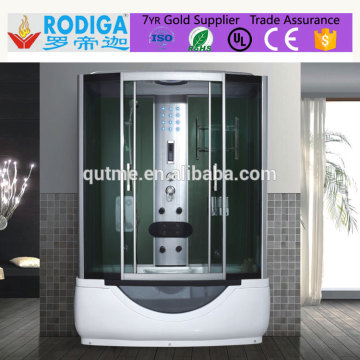 AutmeTempered glass complete spa steam shower cabinet