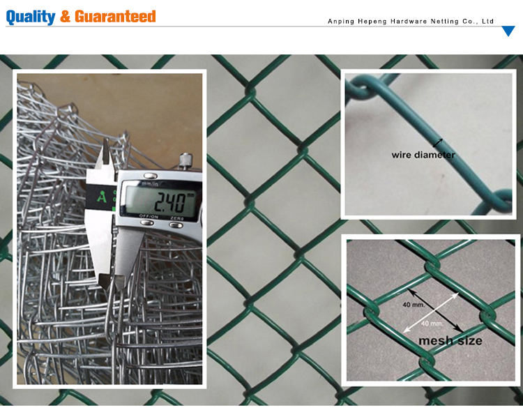 Customized Galvanized Steel Chain Link Fence