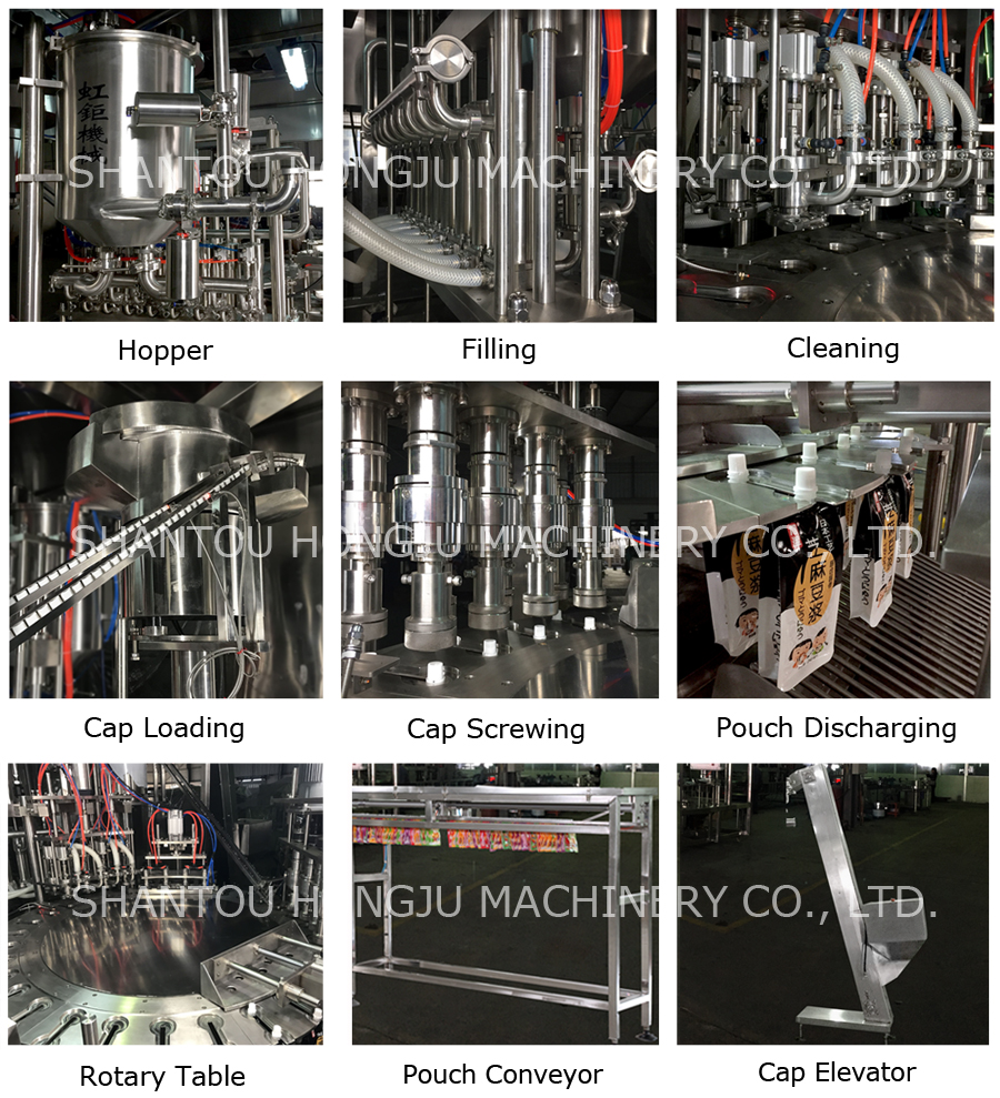 Filling and Capping Machine for Spout Pouch Liquid Filling Machine