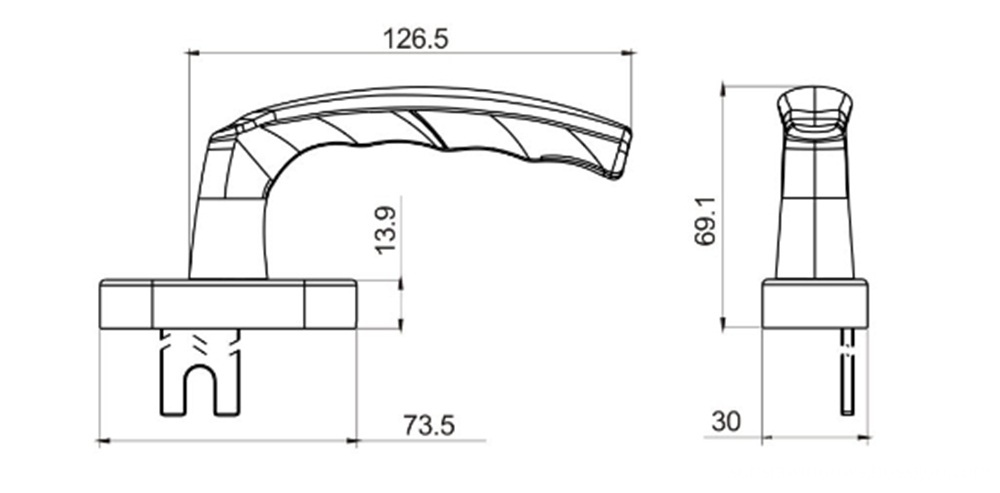 New Shell Series Hardware Zinc Alloy Aluminum Handle for Door Drawing