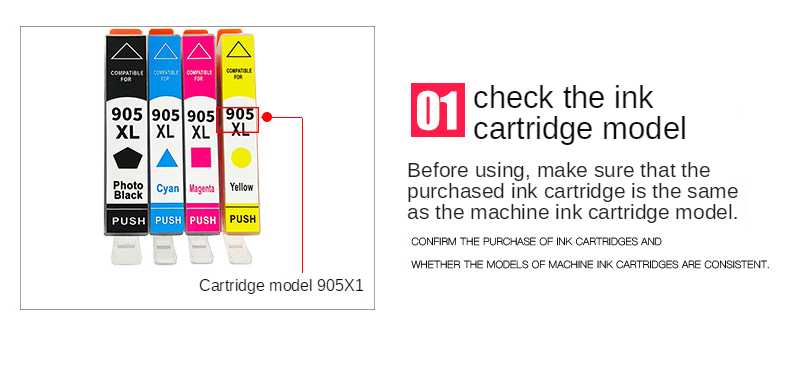 Premium Color Compatible ink cartridge CHPA905xl FOR CHPA Officejet Pro 6960 6970 Printer