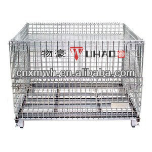 Industrial warehouse metal wire mesh storage steel storage boxes & bins