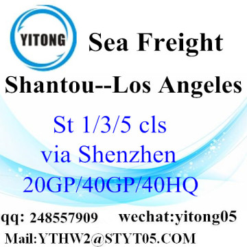 Грузовой контейнер Шаньтоу морской доставка в Лос-Анджелес