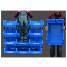 Plastic Stackable Parts Box with Dividers for Warehouse Picking and Industry Storage
