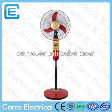 Foshan Carro 12V rechargeable standing fan 16inch or 18inch standing rechargeable fan