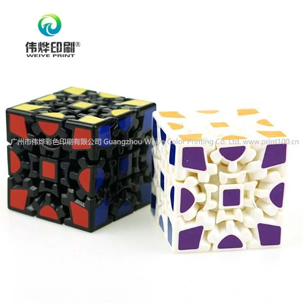 3 X 3 X 3 Gears Rotate Puzzle Sticker Adults Child's Educational Toy Maggic Cube