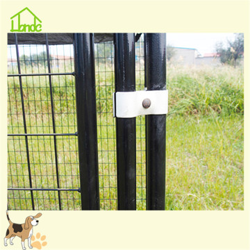 Large black welded pet dog runs dog kennel