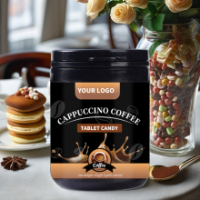 OEM/RTS Classic Cappuccino Coffee Bean Flavored Tablet Candy