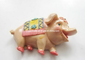 3D Relief Polyresin Promotion Flying Fat Pig