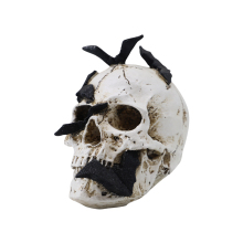 Halloween Home Decor: Human Skull Head Statue and Ghost Resin Crafts