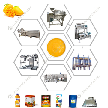 Tomato Mango Pulp Puree Juice Concentrate Production Line