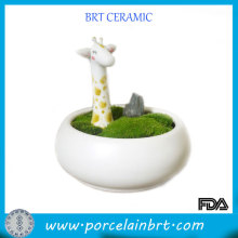 Cute deer small flower pots ceramic pot