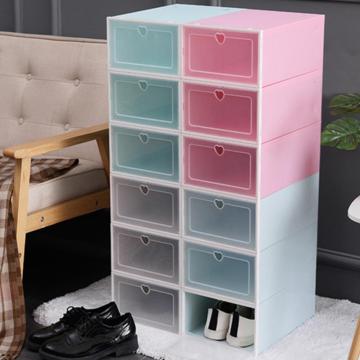 Clear PP Stackable Dust-proof Flip Drawer Shoes Box Home Storage Container Organizer Thickened Shoes Organizer Drawer Shoe Boxes