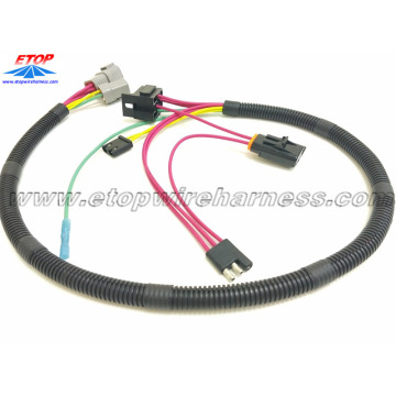 Auto Harnesses พร้อมขั้วต่อแบตเตอรี่รถพ่วงแบบแบน 3pin