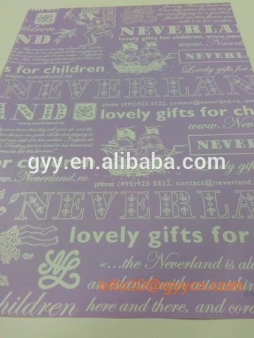 Purple Waterproof Printed Gift Wrapping Paper Silk Paper Tissue Paper