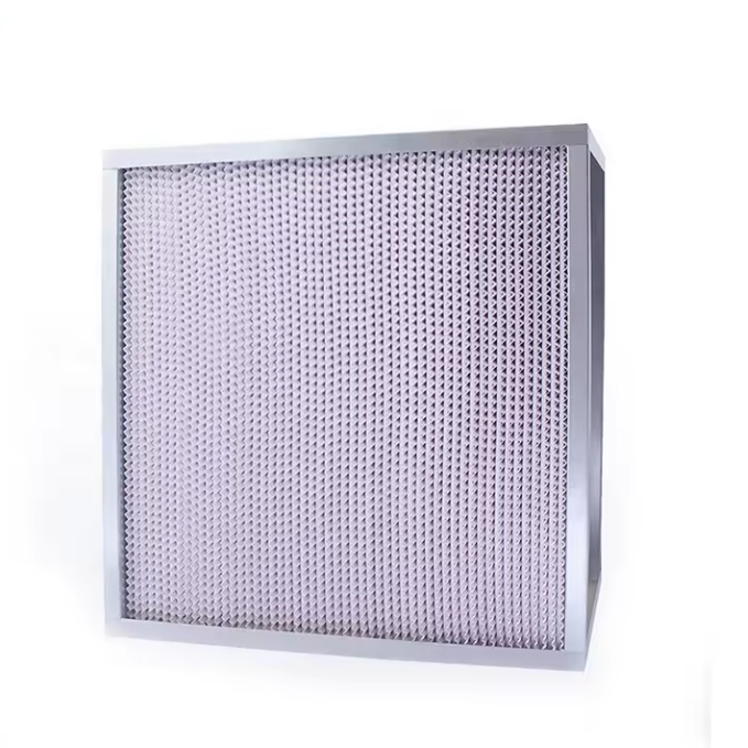 Özelleştirilmiş Derin Pileli H13 H14 U15 U16 HEPA Hava Filtresi Kağıt Alüminyum Folyo Ayrayıcılar Customized Deep Pleated H13 H14 U15 U16 HEPA Air Filter With Paper Aluminum Foil Separators