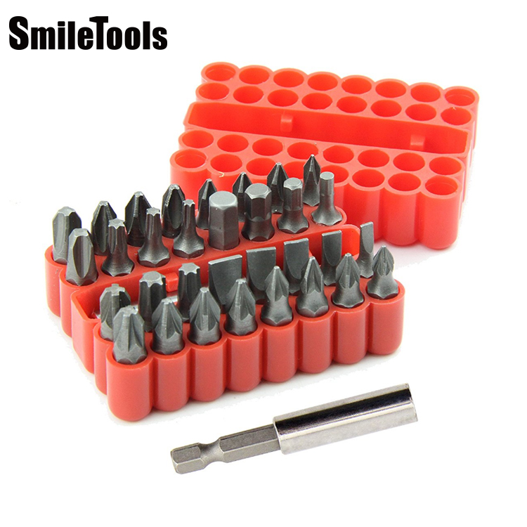 33 Pcs Solid Screwdriver Bits Suit Safety Screws Hex Screws Bits For Electric Screwdriver Accessories