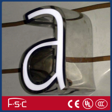 Resin frontlit channel letter sign