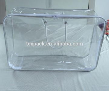 REACH standard clear PVC bags packaging for bed linen