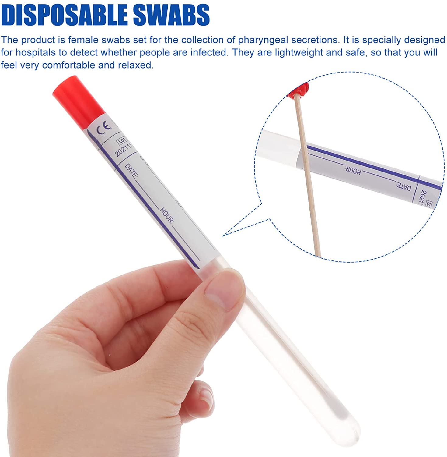 Disposable Medical Swab DNA Vaginal Collection Female Swabs