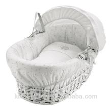 hanmade willow baby sleeping basket/baby cribs/eco wicker bassinet