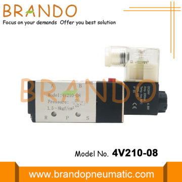 4V210-08 1/4 &#39;&#39; 5/2 válvula solenoide neumática