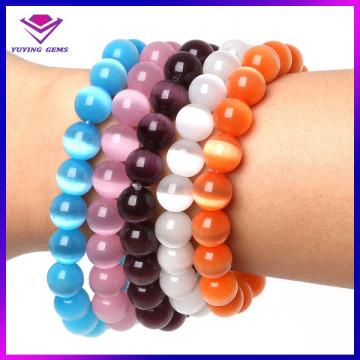 2017 8mm natural round cat eye beads stone polished semi precious stone spheres