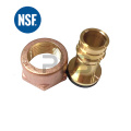 NSF 3/4'' lead free brass push fit water meter coupling