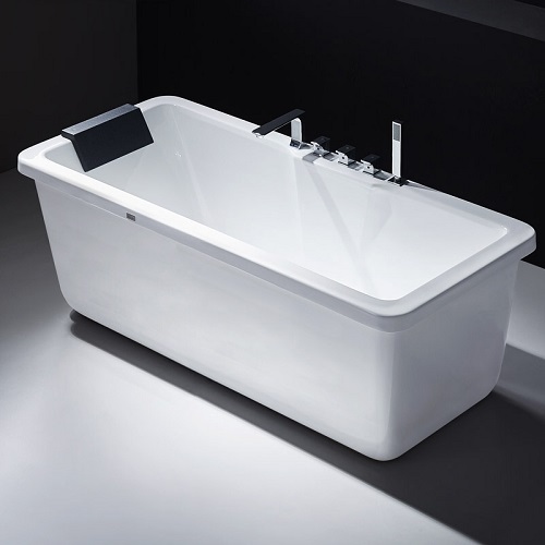 Moderne weiße Acryl freistehende Badewanne