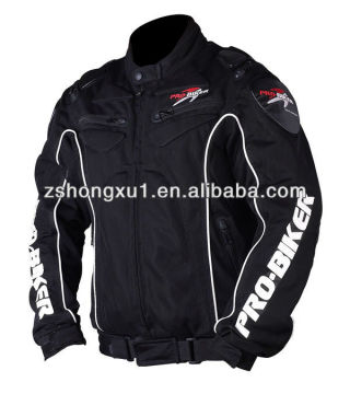 Black protective cool motorbike Jacket JK-08 (Black,Red,Blue)