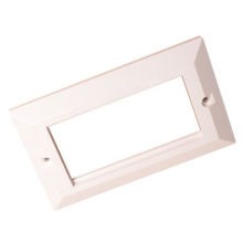 4-port UK Style Faceplate, Beveled