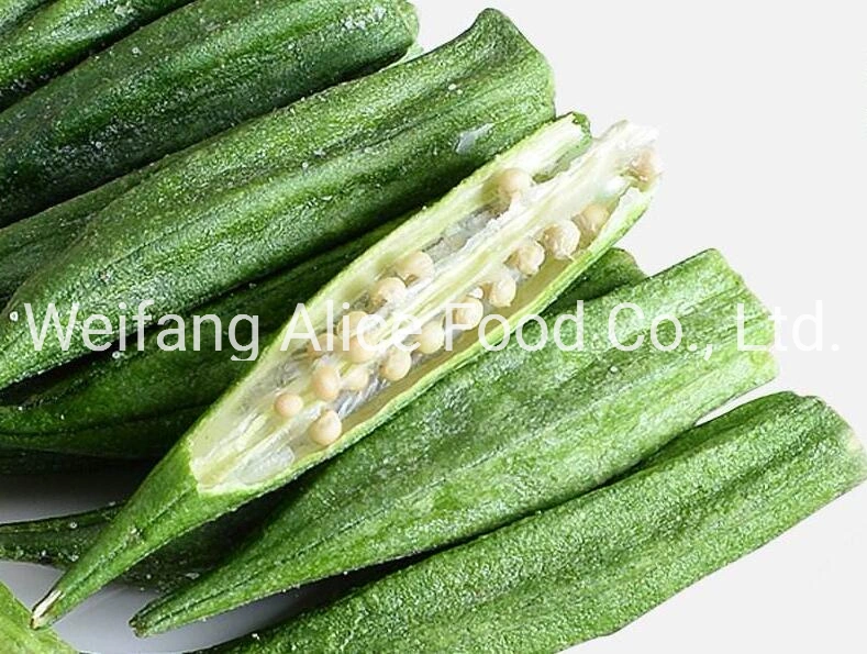 Factory Directly Sale Low Calories Healthy Vegetable Snacks Fried Okra Crispy Vf Okra