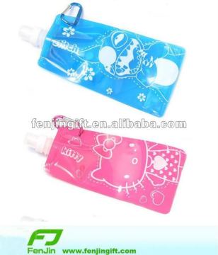 promotion custom printed logo folding water bottles