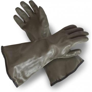 PVC Coated Gloves with Grey Colour