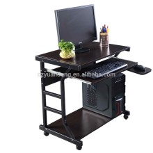 Full MDF small computer table with wheels