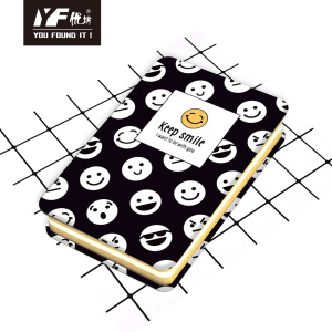 Keep smile style cute metal cover notebook