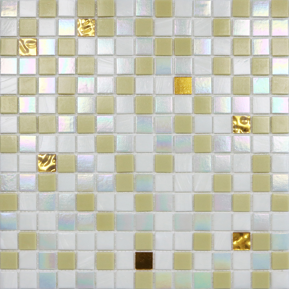 Parete d'arte di piastrelle di vetro mosaico backsplash misto