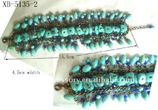 fashion semi-precion stones jewelry turquoise bracelet bangle