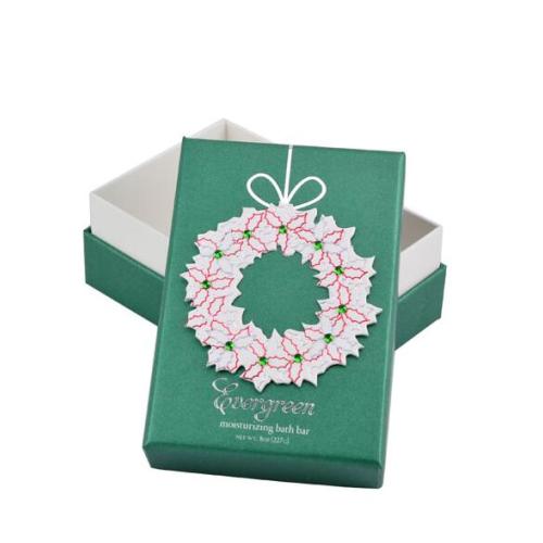 Christmas Paper hardboard Gift Box with gems