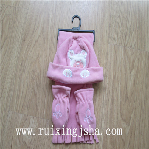 pink cute kids fleece winter set pink cute kids fleece winter set